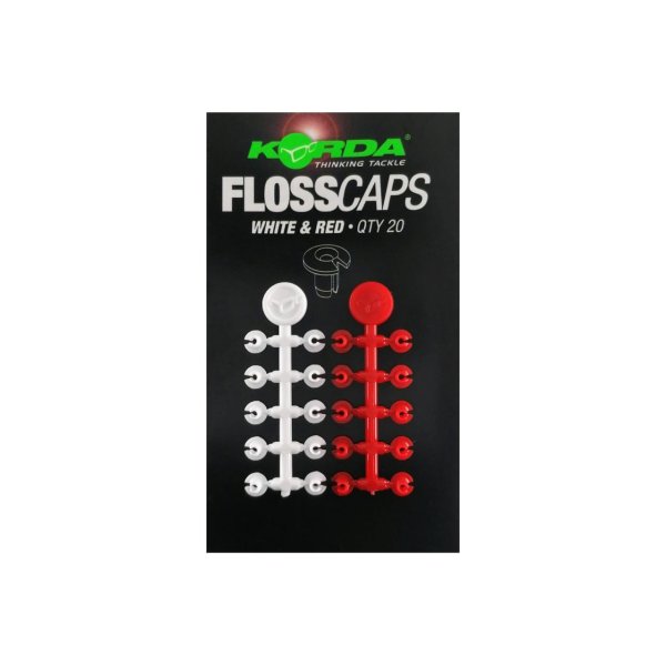 Floss Caps White Red
