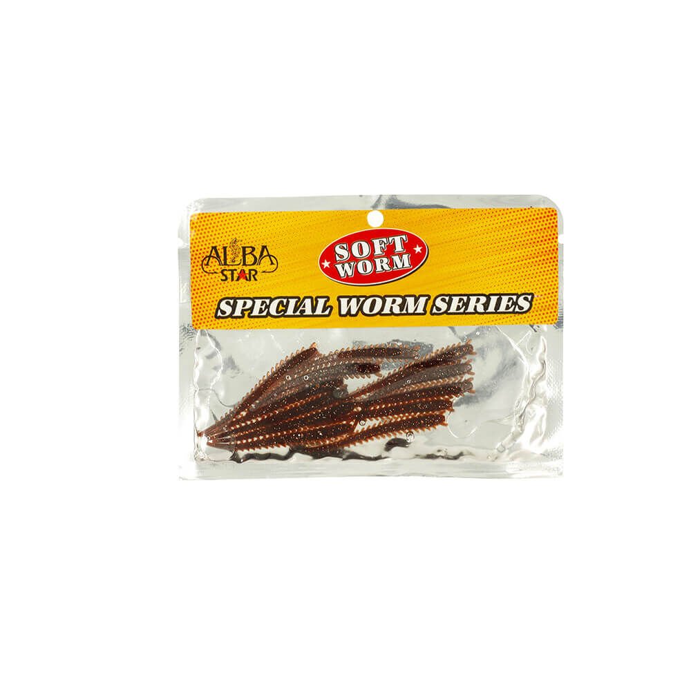 Albastar Special Worm Sahte Kurt KAHVERENGİ - 5CM
