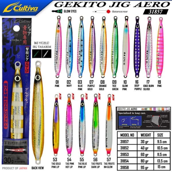 Cultiva 31857 Gekito Jig Aero 30g 9.5cm 09