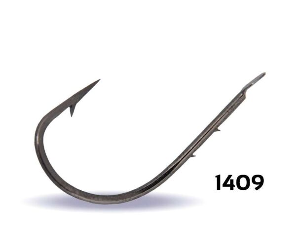 Youvella 1409 Kısa Pala Tırnaklı Olta İğnesi 100lü Kutu Black Nikel Standart - 1-0