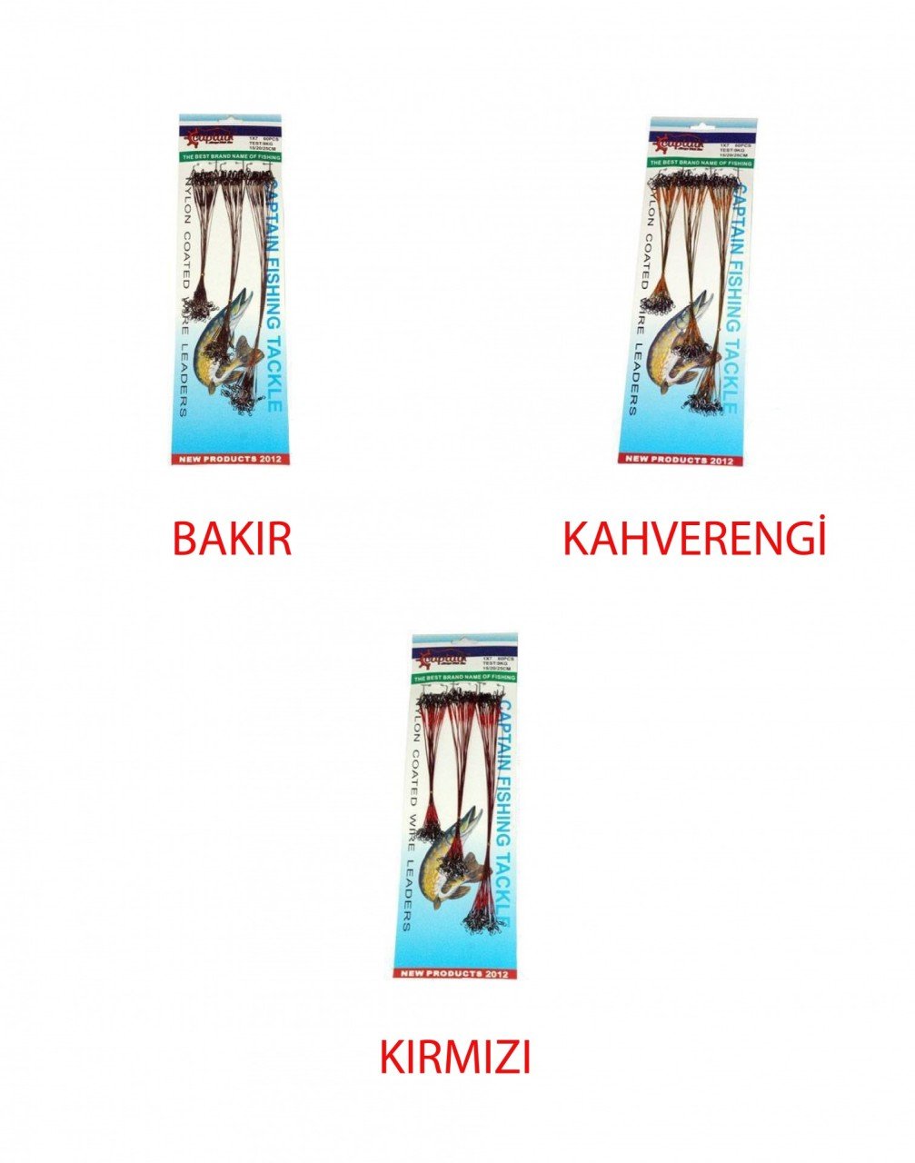 Captain 2920 Çelik Tel Kartela Set 7 Kat 16 kg Çeker 60'lı Paket Kırmızı