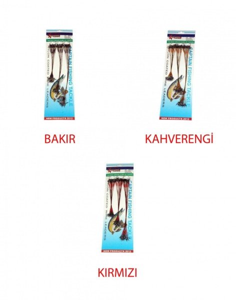 Captain 2920 Çelik Tel Kartela Set 7 Kat 16 kg Çeker 60'lı Paket Kırmızı