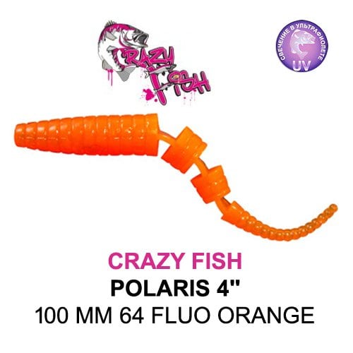 CRAZY FISH POLARIS 4 / 100 MM / COLOR: 64 FLUO ORANGE