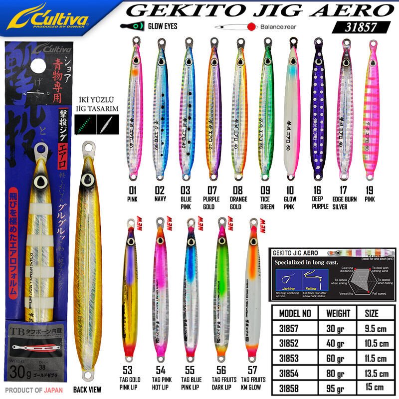 Cultiva 31857 Gekito Jig Aero 30g 9.5cm 16