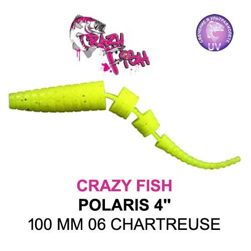 CRAZY FISH POLARIS 4 / 100 MM / COLOR: 06 CHARTREUSE
