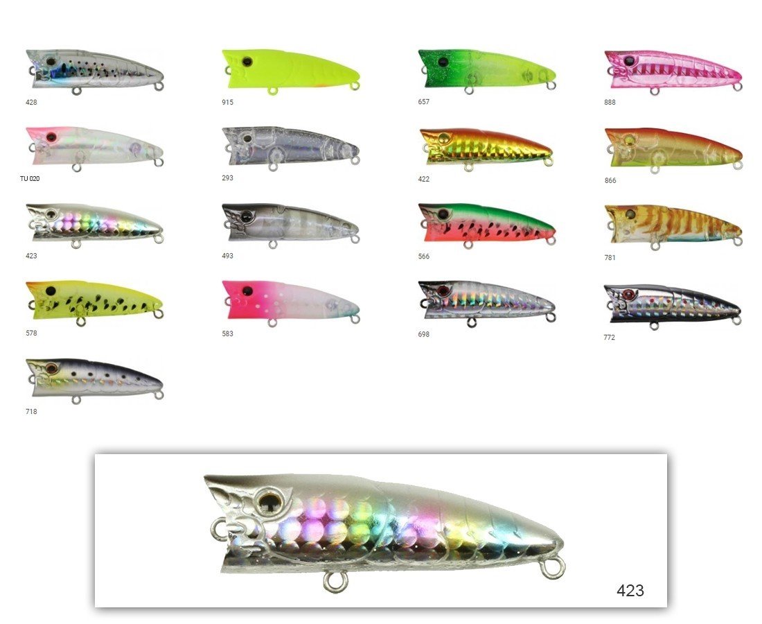 Zipbaits Popper Tiny 48mm Su Üstü Poping 3.7gr LRF Sahtesi 423