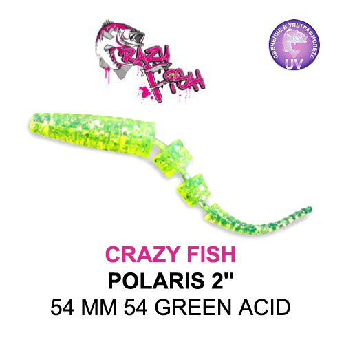 CRAZY FISH POLARIS 2 / 54 MM / COLOR:  54-6 GREEN ACID