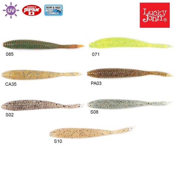 Lucky John S-Shad 3.8'' (9.65 cm) 5P Silikon Yem PA03
