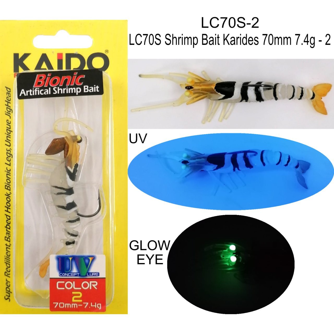 LC70S Shrimp Bait Karides 70mm 7.4g 2