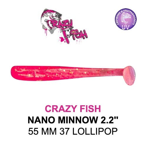 CRAZY FISH NANO MINNOW 2,2 / 55 MM / COLOR:  37 LOLLIPOP