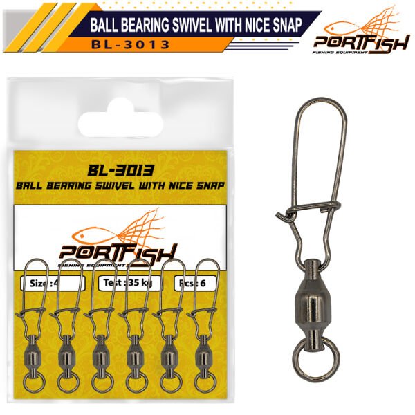 Portfish BL-3013 Bilyalı Kilitli Klips 5