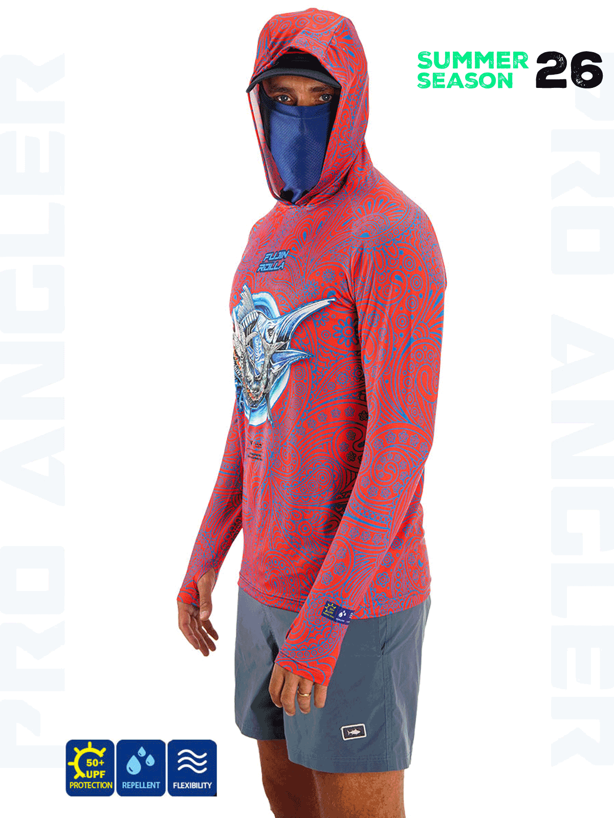 Fujin Rolla S26 BuffHoodie Swordfish Red