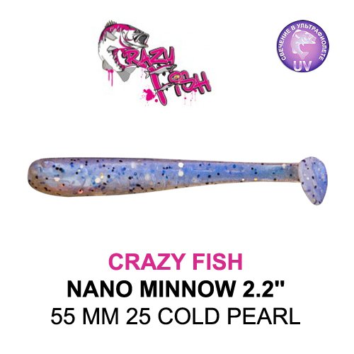 CRAZY FISH NANO MINNOW 2,2 / 55 MM / COLOR: 25 COLD PEARL