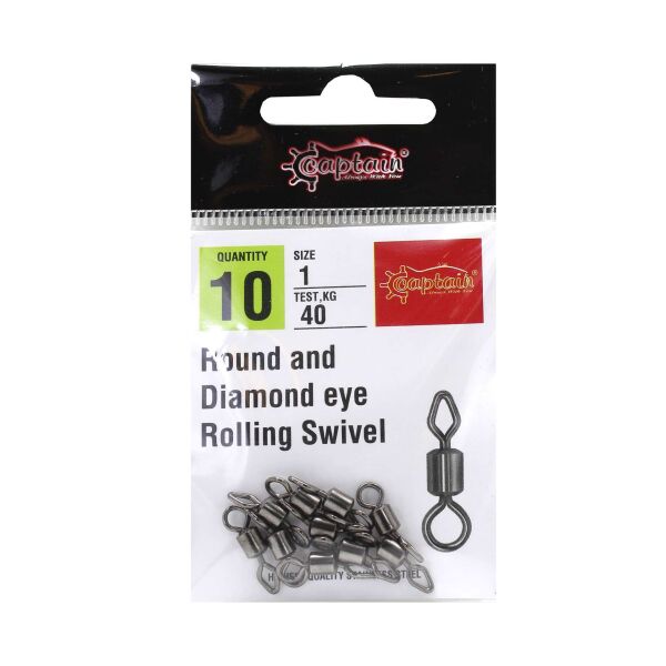 Captain 5026 Elmas Diamond Fırdöndü 10lu Paket Black Nikel