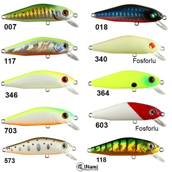 Usami Minn Shad 58F-SR 4.6 G Maket Balık 603 FOSFORLU