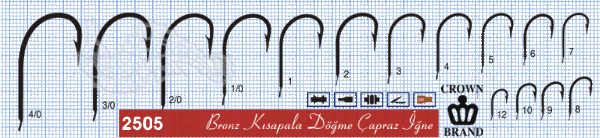 Crown Olta İğnesi 2505 100lü Standart - NO:6