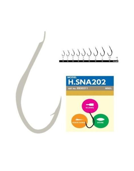 Hayabusa HSNA 202 Dövme Canlı Yem İğnesi 15li Paket Nikel