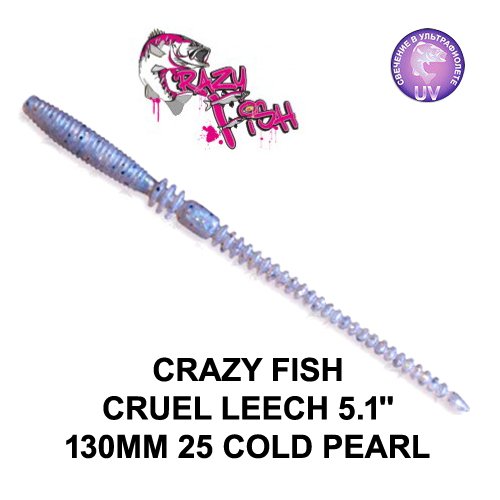 CRAZY FISH CRUEL LEECH 130 MM COLOR: 25 COLD PEARL