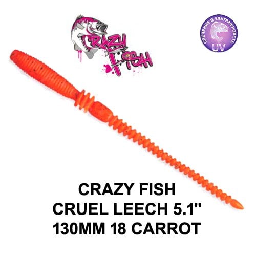 CRAZY FISH CRUEL LEECH 130 MM COLOR: 18 CARROT