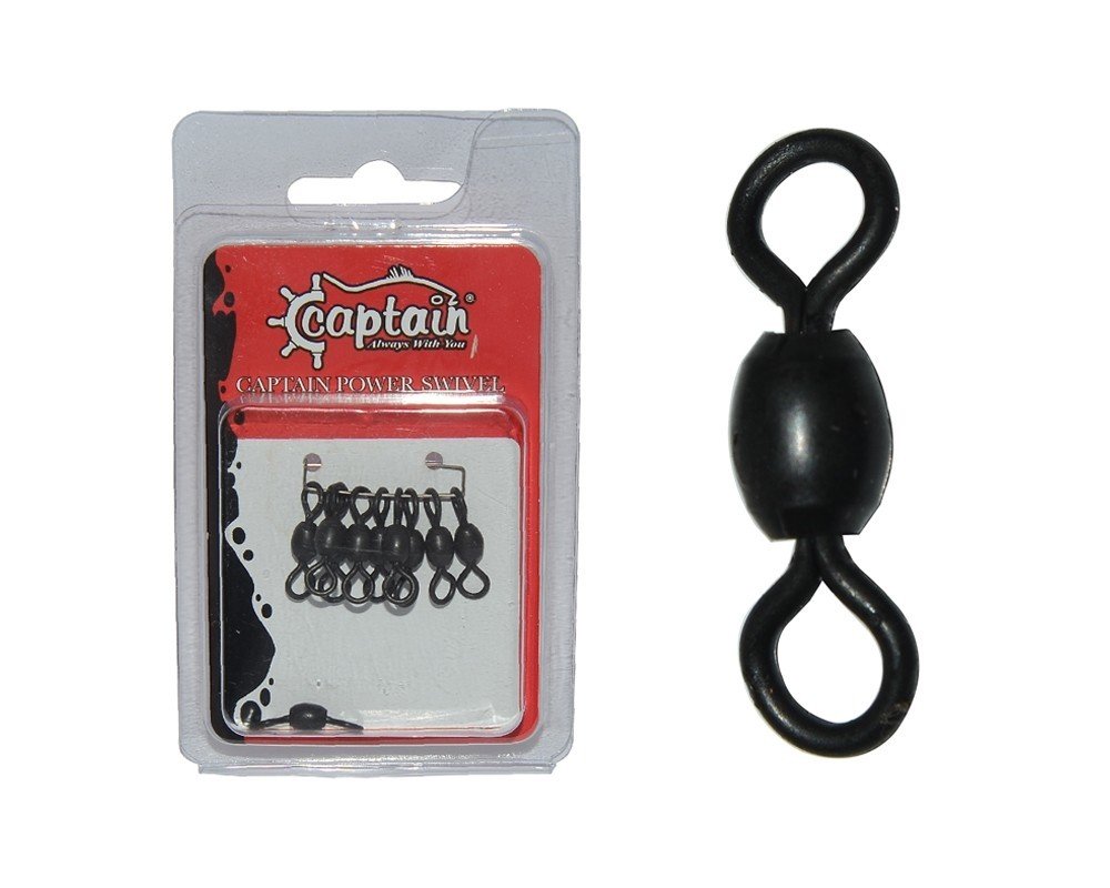 Captain 5008 Rulmanlı Crane Fırdöndü 6'lı Paket Mat Black 3/0