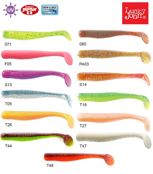Lucky John Long John 3.1'' (7.87 cm) 8P Silikon Yem PA03