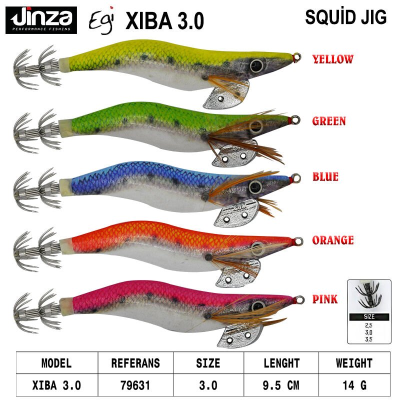 Jinza EGI Xiba 95 mm 14 gr Kalamar Zokası Yellow
