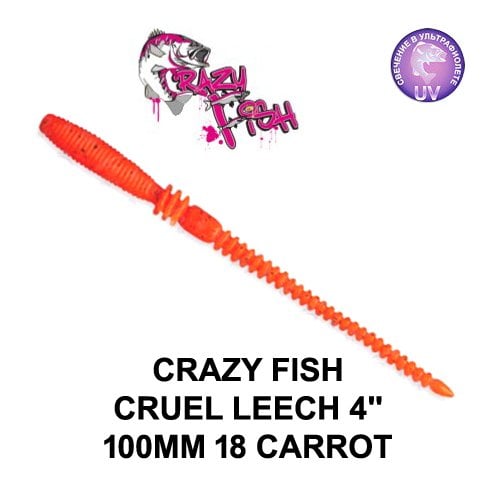 CRAZY FISH CRUEL LEECH 100 MM COLOR: 18 CARROT