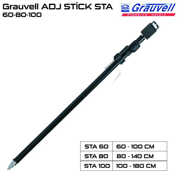Grauvell ADJ STİCK STA 60-80-100 cm Alüminyum Kamış Ayak 100 cm