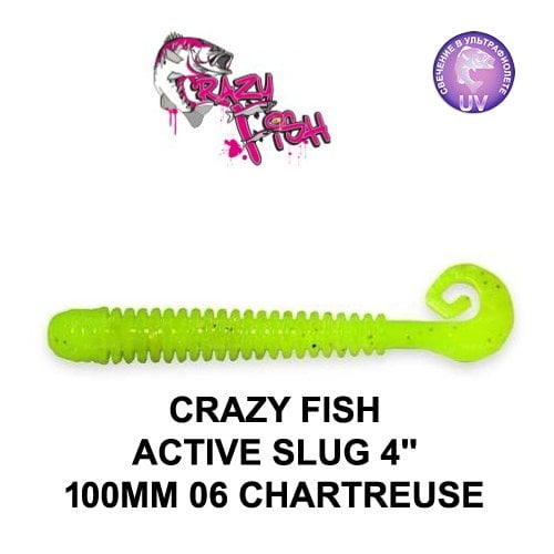 CRAZY FISH ACTIVE SLUG 100 MM COLOR: 06 CHARTREUSE