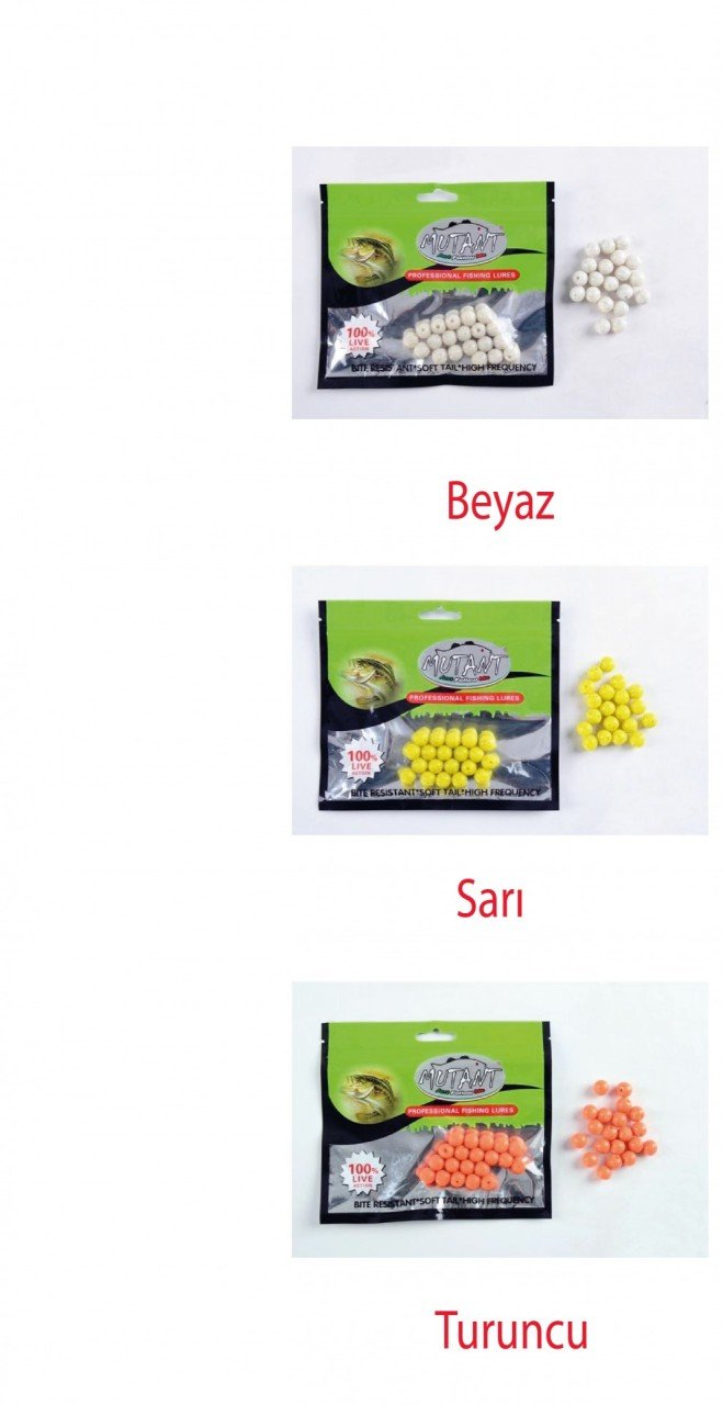 Mutant 3550 Walker Silikon Boli 20'li Paket Sunİ Balık Yemi Sarı