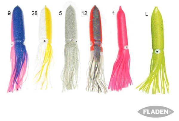 Fladen Dev Silikon Kalamar Fosforlu 30 cm 5