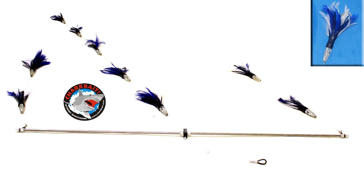 CharkBait Spreader Bar Feather Blue White Mack