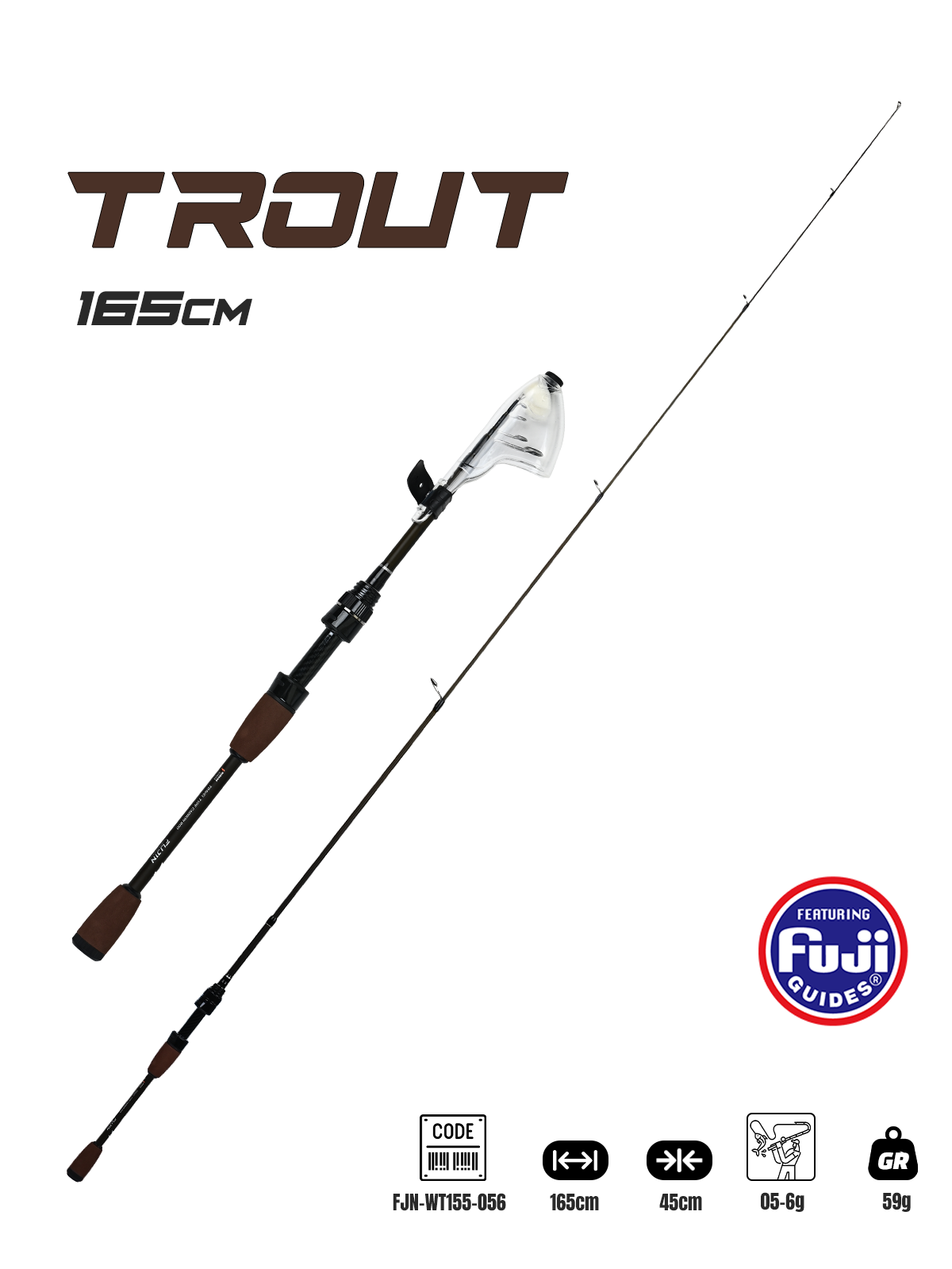 Fujin Trout 165cm 05-6gr Teleskopik Alabalık Kamışı