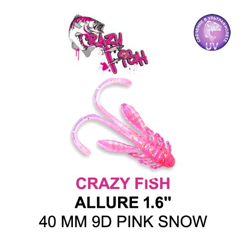 CRAZY FISH ALLURE 40 MM COLOR: 9D PINK SNOW