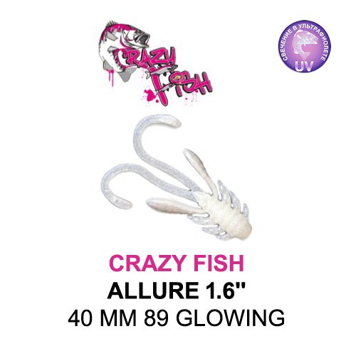 CRAZY FISH ALLURE 40 MM COLOR: 89 GLOWING