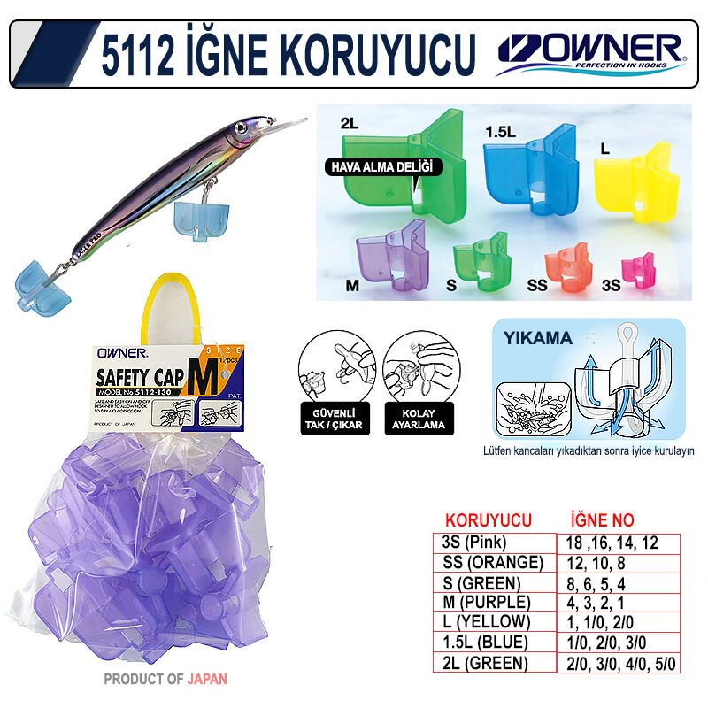 Owner 5112 Safety Cap İğne Koruyucu L  Sarı