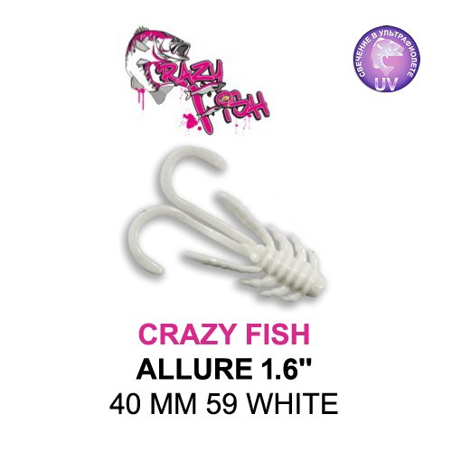 CRAZY FISH ALLURE 40 MM COLOR: 59 WHITE