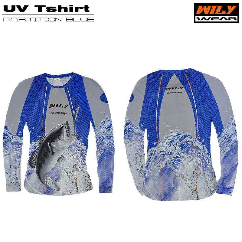 Wily Wear UV T-Shirt Partition Blue XL