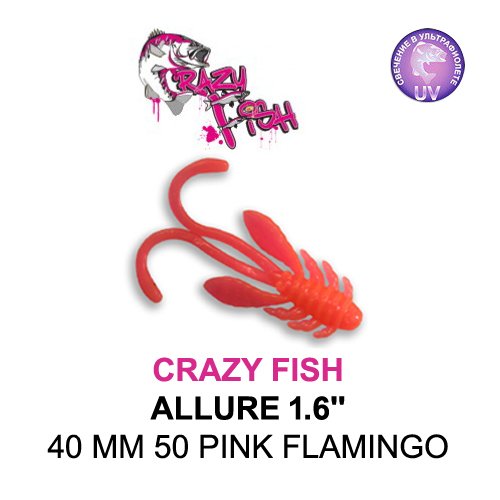 CRAZY FISH ALLURE 40 MM COLOR: 50 PINK FLAMINGO