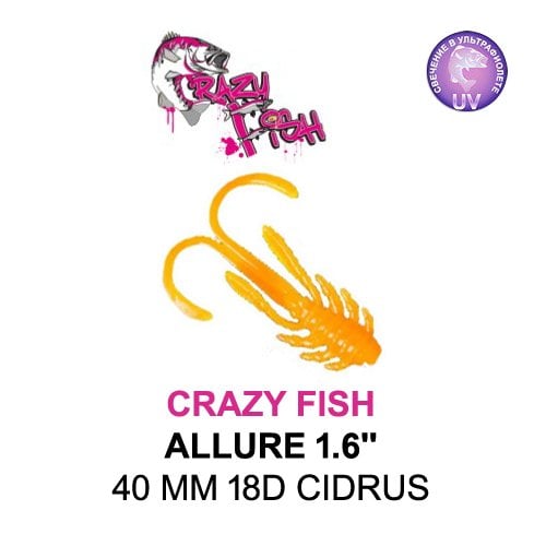 CRAZY FISH ALLURE 40 MM COLOR: 18D CIDRUS