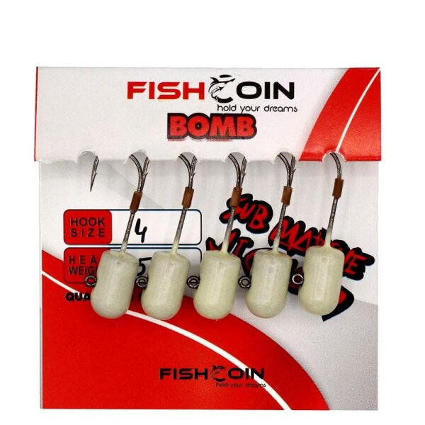 Fishcoin Bomb Jighead Glow 4-4.5 Gr