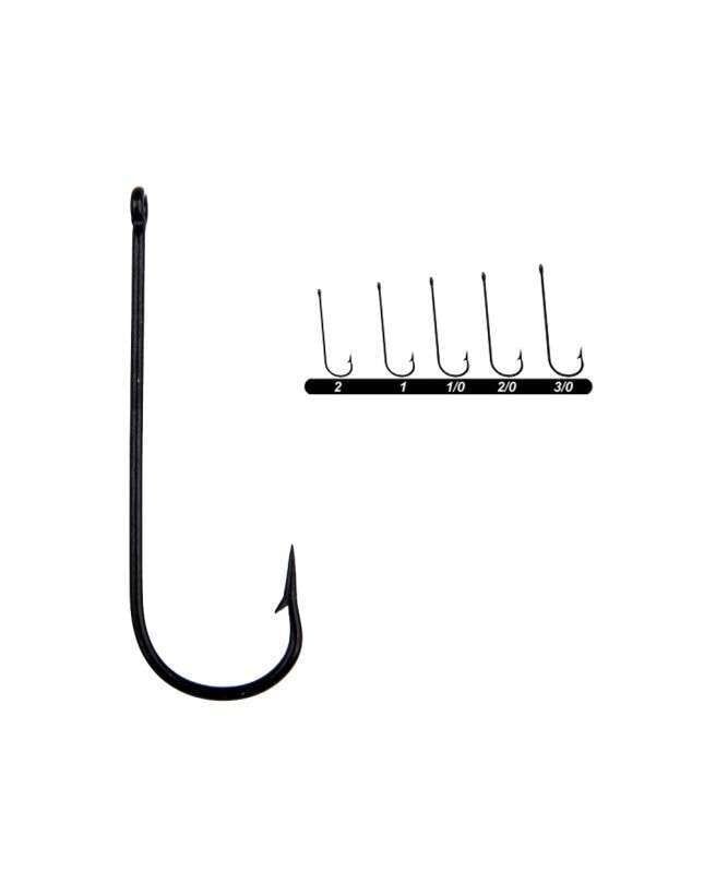 Youvella 1372 Uzun Pala Delikli Lüfer İğnesi 100lü Kutu Siyah