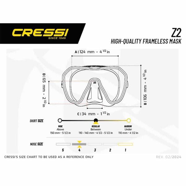 Cressi Z2 Dalış Maskesi