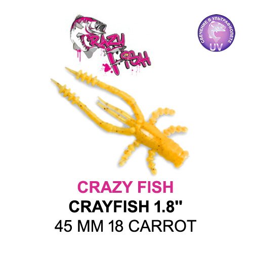CRAZY FISH CRAYFISH 45 MM COLOR: 18 CARROT