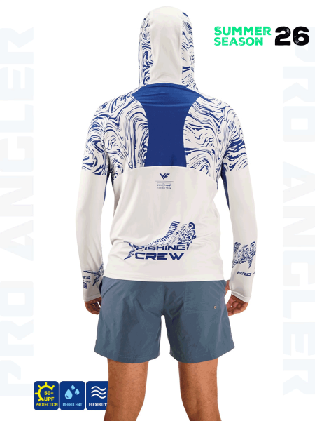 Fujin Pro Angler S26 BuffHoodie Izohips White Blue
