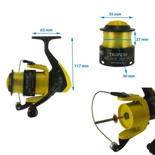 Tropic 60 2 Bilyalı Grafit Kafa Makine Sarı