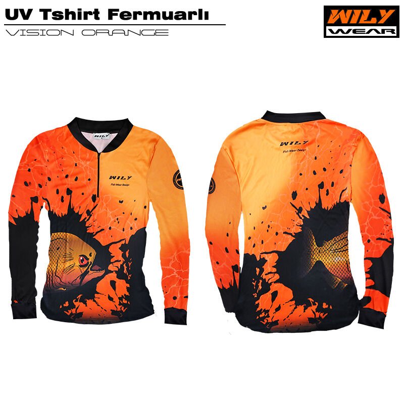Wily Wear UV T-Shirt Fermuarlı Vision Orange XL