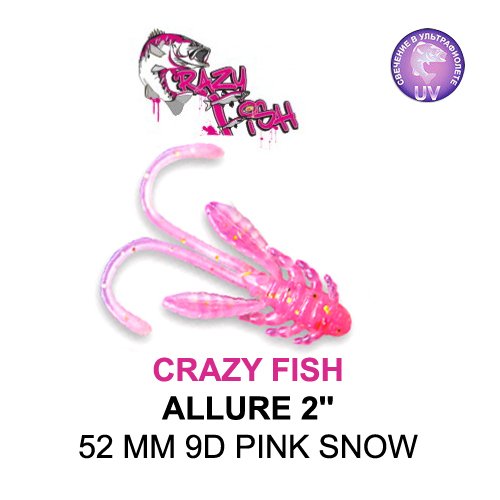 CRAZY FISH ALLURE 52 MM COLOR: 9D PINK SNOW
