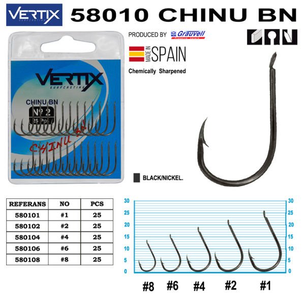 Vertix Chinu BN Olta İğnesi 25 Adet 4