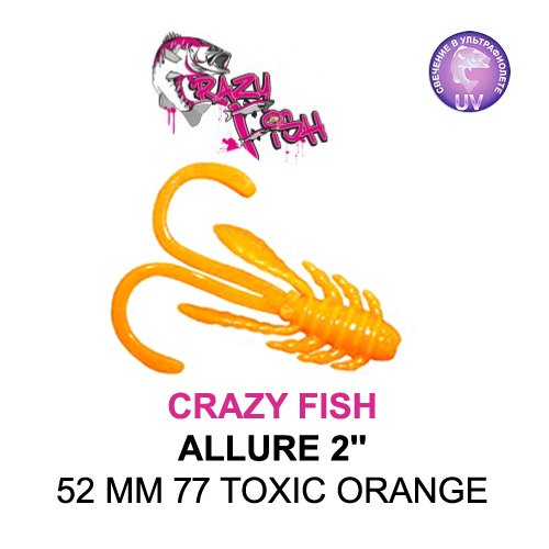 CRAZY FISH ALLURE 52 MM COLOR: 77 TOXIC ORANGE
